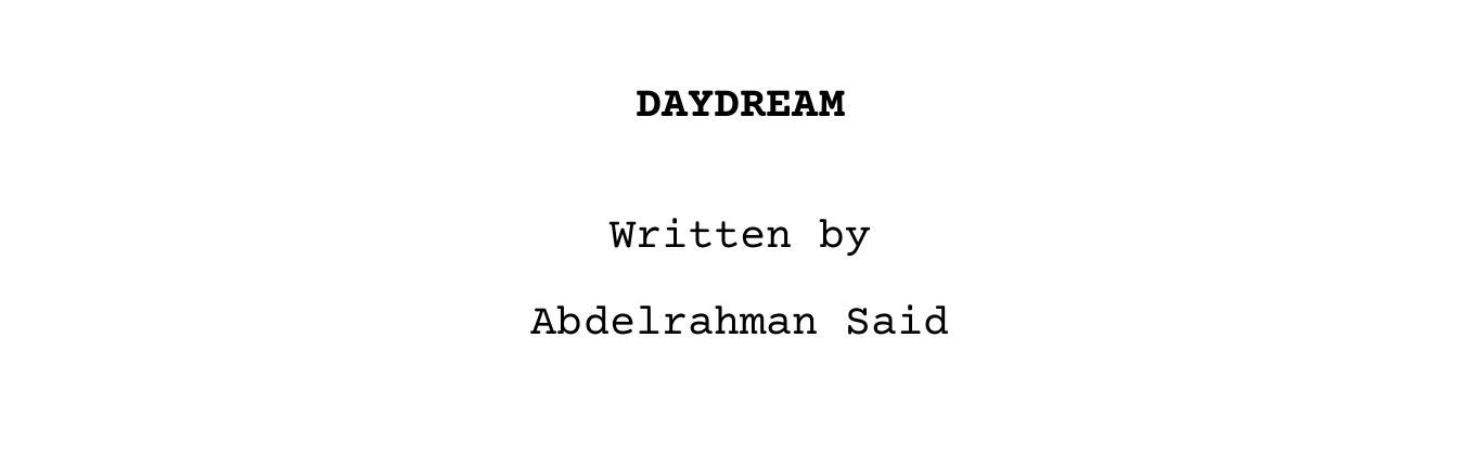 Daydream screenplay